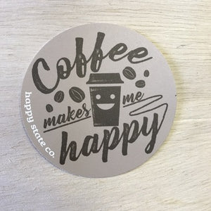 Happy state co 3" happy Coffee all weather sticker