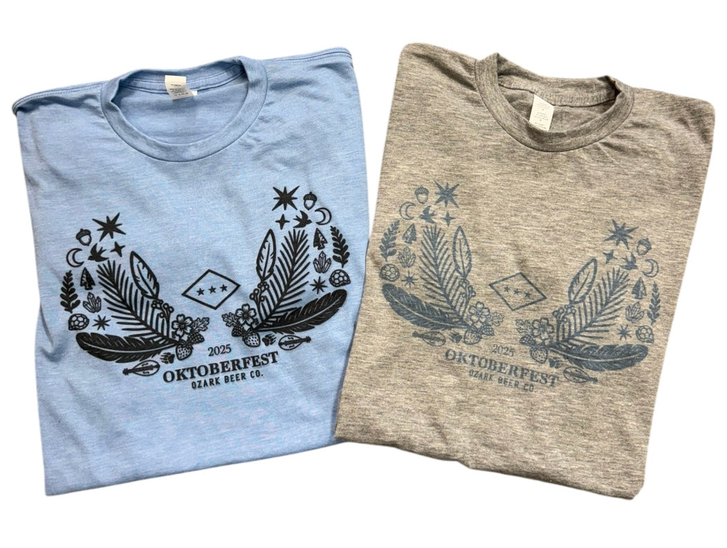 Oktoberfest 2025 Ozark beer co official event tees