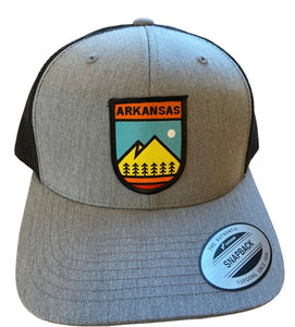 happy state co Arkansas badge hat