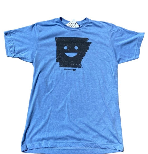 happy state co arkansas smiley tee