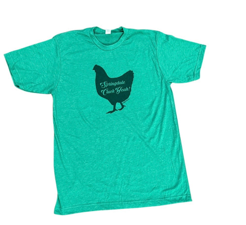 Springdale  cluck yeah chicken shirt short sleeve tee