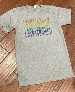Fayetteville rainbow shirt Pride