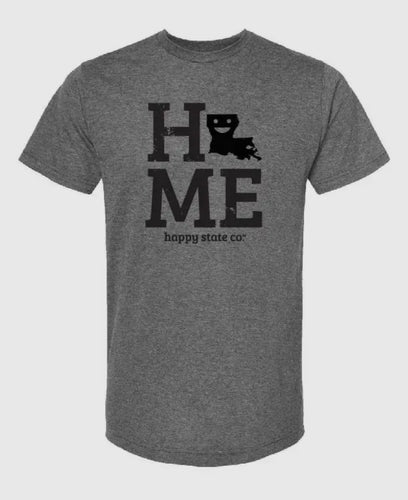 Home state Louisiana smile face t shirt tee