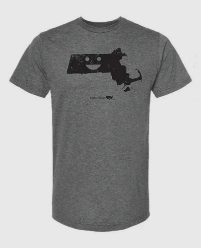 Massachusetts smiley state shirt