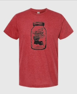 Louisiana state mason jar shirt Happy State Co