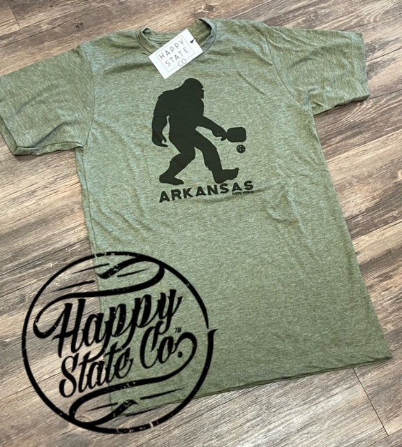 Sasquatch Arkansas pickleball shirt