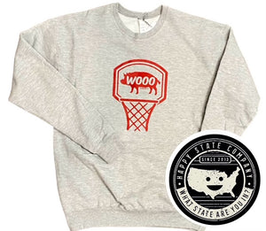 Wooo pig basketball sweatshirt Hogs