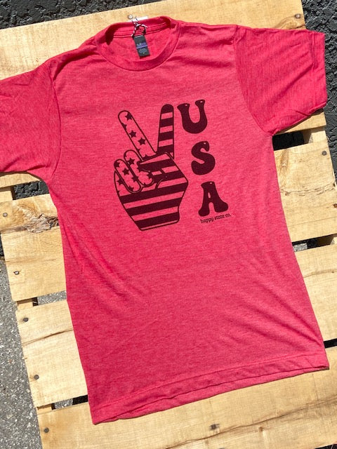 USA peace fingers shirt patriotic 4th of July
