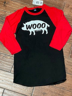 Woo Pig Hogs Arkansas Razorbacks Happy State raglan shirt college