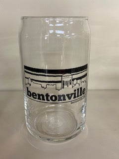 Bentonville cityscape can glass drinkware