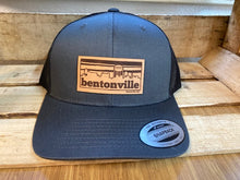 Load image into Gallery viewer, Bentonville leather patch hat Bentonville Arkansas Northwest Arkansas trails bike