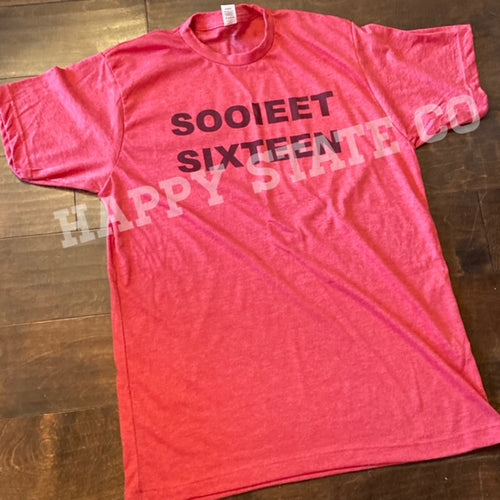 Happy State Co Sooieet 16 Hog text tee